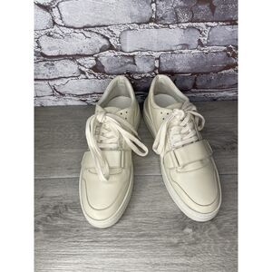 Alma Mater Gamma Bone White Ivory Leather Strap Lace Up Shoes Women 40EU/9.5M US